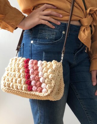 Rainbow Bobble Clutch Crochet pattern by Little Golden Nook | LoveCrafts