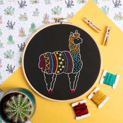 Hawthorn Handmade Alpaca Black Embroidery Kit