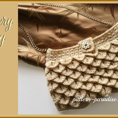 Shimmery Crocodile Stitch Evening Bag PDF 12-056