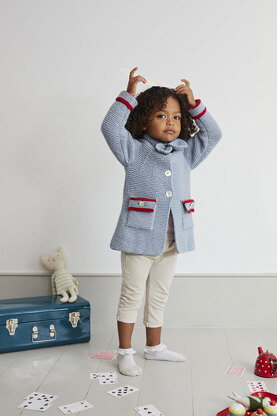 Aimee Jacket - Jacket and Coat Knitting Pattern For Girls in MillaMia Naturally Soft Aran by MillaMia