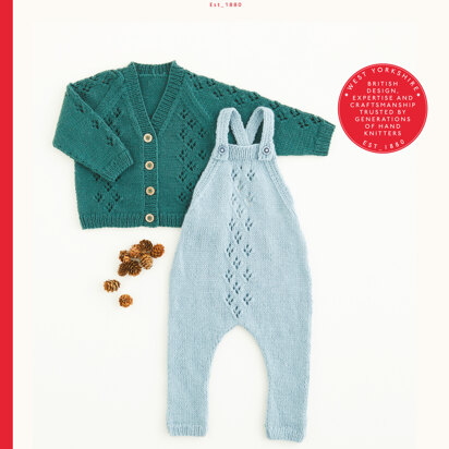 Sirdar 5433 Paw Print Cardigan & Dungarees in Snuggly DK PDF