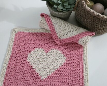 Heart Dishcloth