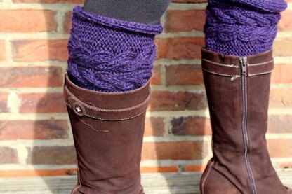 Corn Rows Cabled Boot Toppers