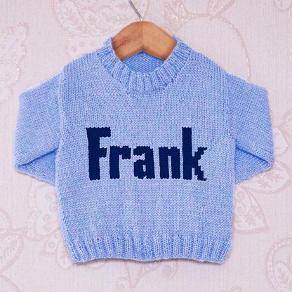 Intarsia - Frank Moniker Chart - Childrens Sweater