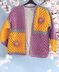 Puff Flower Crochet Cardi