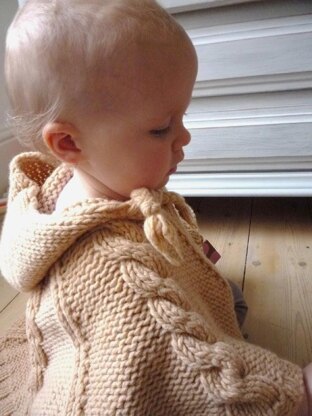 Baby 'Cabled Poncho'