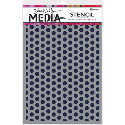 Ranger Dina Wakley Media Stencils 9"X6" - Spaced Dots