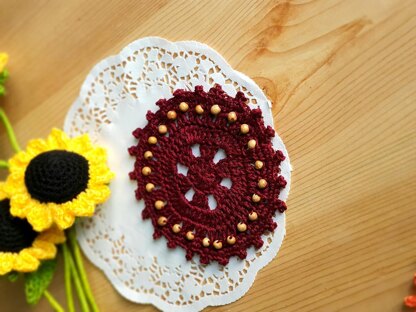 Beaded fall coaster