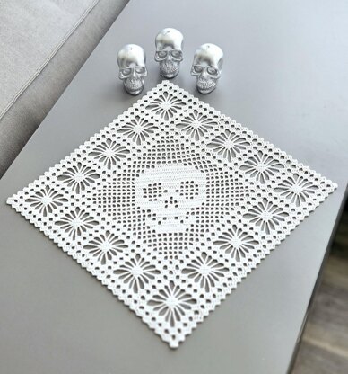 Skull and Spider Doily