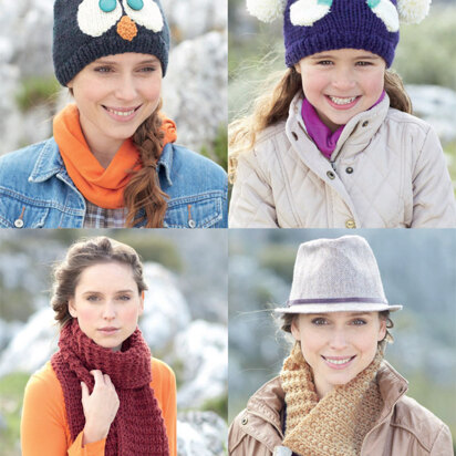 Scarf, Snood and Hats in Sirdar Click Chunky - 7144