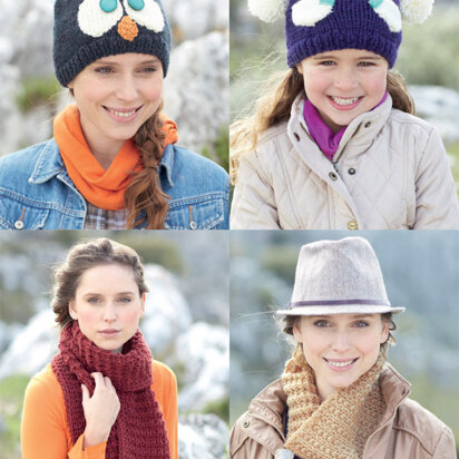 Scarf, Snood and Hats in Sirdar Click Chunky - 7144 - Downloadable PDF