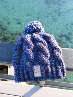 Super Bulky Cable Hat with Pom Pom