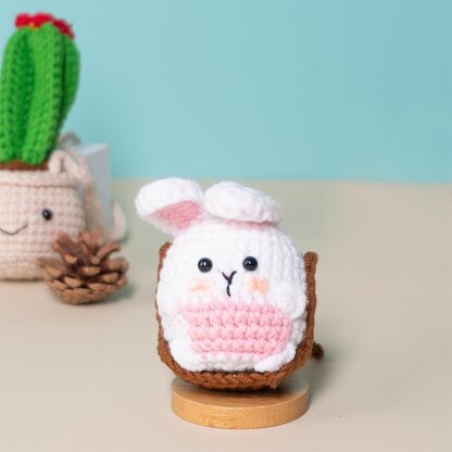 Pink Rabbit Car Hanging Crochet