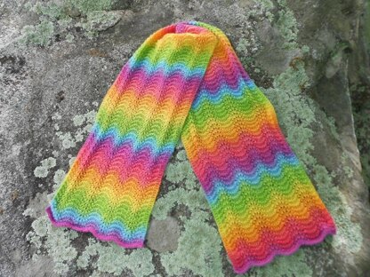 Rainbow Ripple Scarf