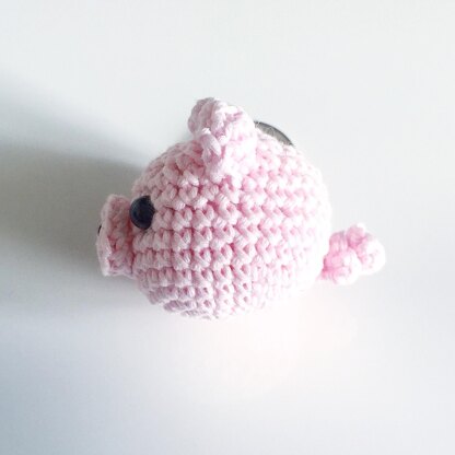 Crocheted Pig Keyring