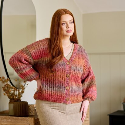 Thora Brioche Rib Cardigan in West Yorkshire Spinners Re:Treat Twist Chunky - Downloadable PDF