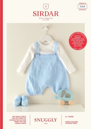 Babies Romper and Bootees in Sirdar Snuggly 3 Ply - 5364 - Leaflet