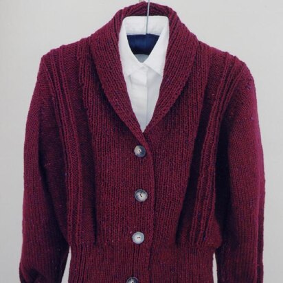 MS 106 Bulky Weight Shawl Collar Sweater