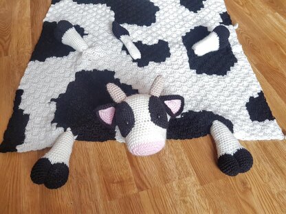 Cow print crochet discount blanket