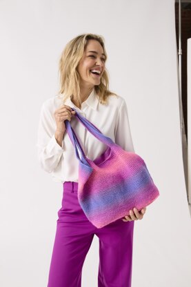 Totally Crochet Tote in Sirdar Jewelspun Ombre - Downloadable PDF