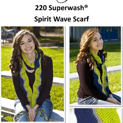 Spirit Wave Scarf in Cascade 220 Superwash - W551