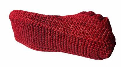 Slippers in Circular Needles Knitting Pattern