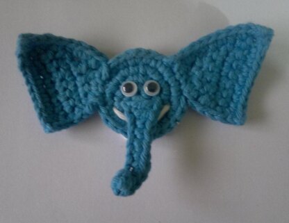 Crochet Elephant Applique Pattern Unique Embellishment