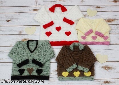 273-V Neck Jumper Pullover Crochet Pattern #273