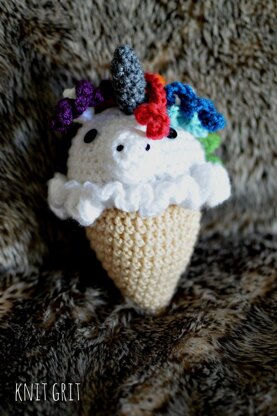 Unicorn Ice Cream Cone Amigurumi