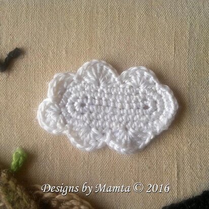 Crochet Cloud Applique Pattern