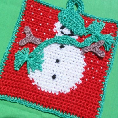 Frosty the Snowman potholder