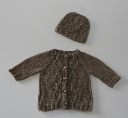 Petit Chou (Cashmere Cardigan and Baby Beanie)