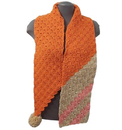 Orange Cartoon Scarf C2C