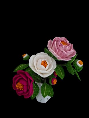 Crochet Camellia flowers pattern