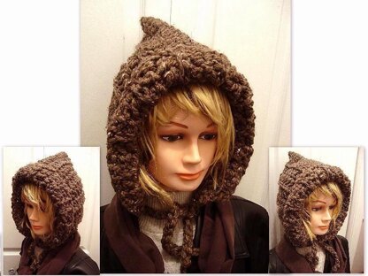 505, CROCHET PIXIE HOOD, age 5 to adult