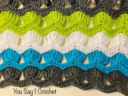 Ripple Fan Crochet Blanket