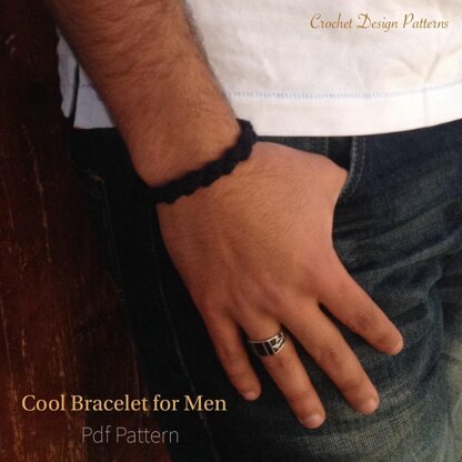 Men's crochet bracelet - YouTube