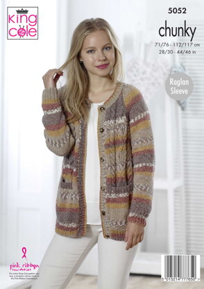 Cardigan & Sweater in King Cole Drifter Chunky - 5052 - Downloadable PDF