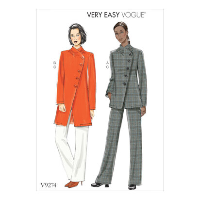 Sewing Pattern for Womens Jacket & Pants, Vogue Pattern V1870