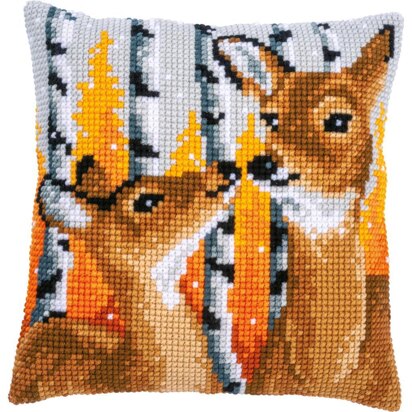 Vervaco Cushion Kit Deer Cross Stitch Kit - 40 x 40 cm / 16in x 16in