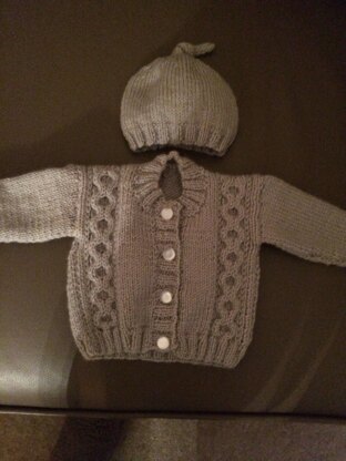 Newborn cardigan & hat