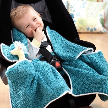 Car Seat Blanket in Bernat Softee Baby Solids