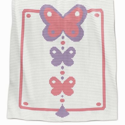 CROCHET Baby Blanket - Butterflies