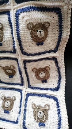 Teddy Bear Tiles Blanket