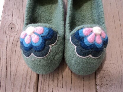 Slip On Felted Knit Slippers for Women