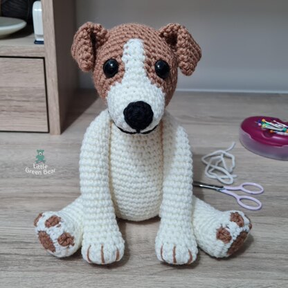 Jeremy the Jack Russell - US Terminology - Amigurumi