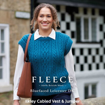 Ilkley Cabled Vest & Jumper in West Yorkshire Spinners Bluefaced Leicester DK - DBP0177 - Downloadable PDF