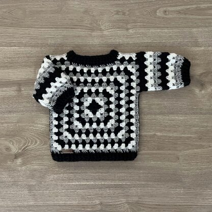 Granny Square Pullover Sweater