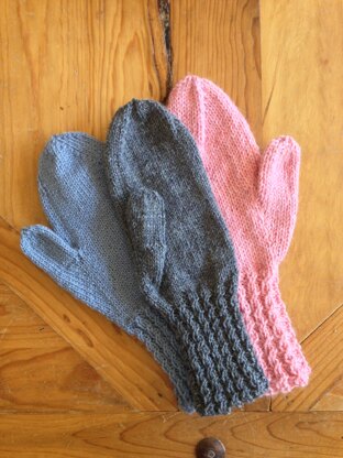 baby cable wrist mittens