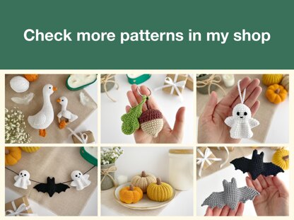 Crochet mushrooms pattern no sew Amigurumi toy Fall crochet pattern decor